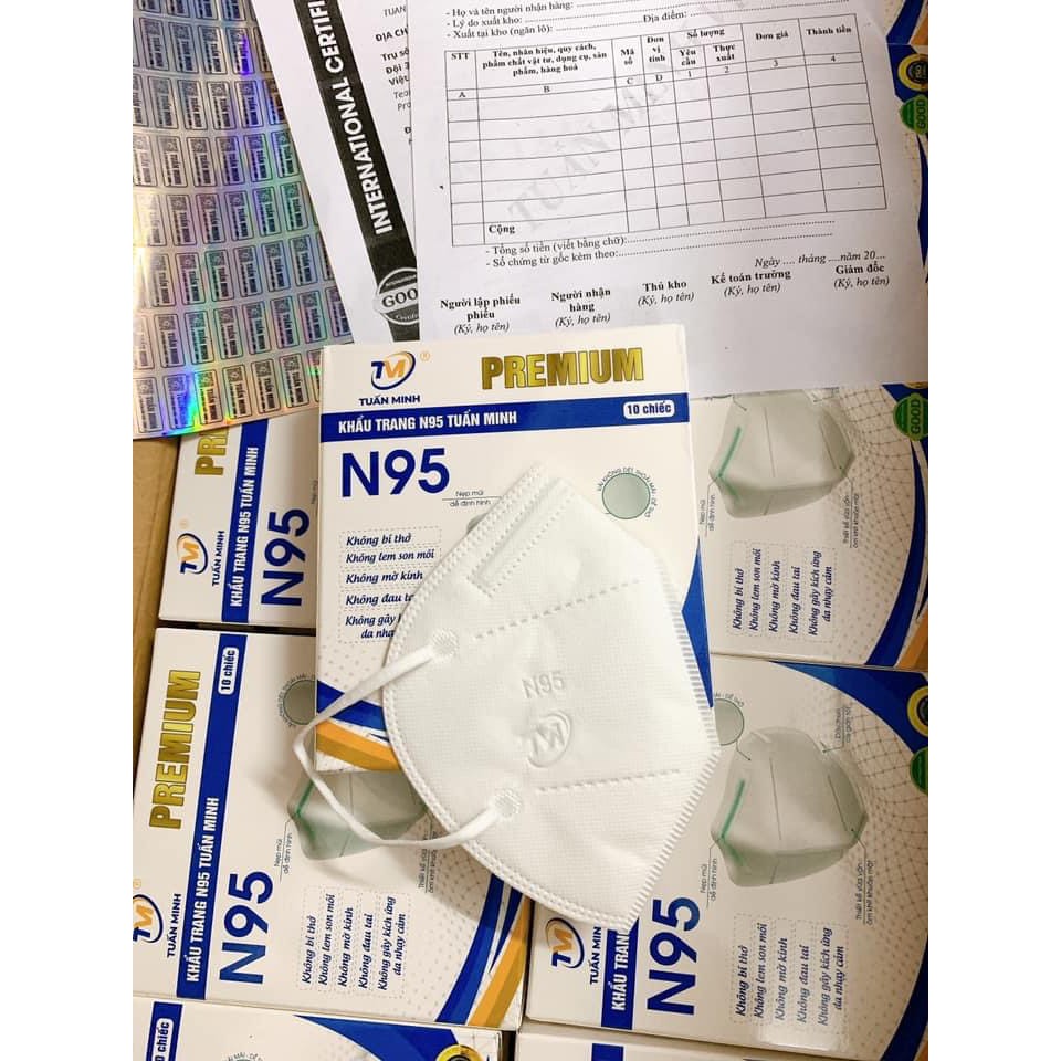 Hộp 10 Khẩu trang N95  (Tiêu Chuẩn Xuất khẩu BFE ≥95%) Khẩu Trang Y Tế 5 Lớp VN95 Kháng Khuẩn | BigBuy360 - bigbuy360.vn