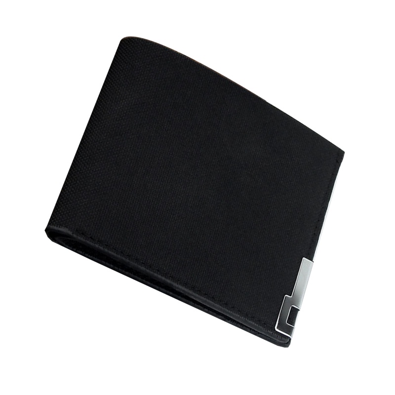Ví nam ngắn bằng vải canvas phong cách vintage