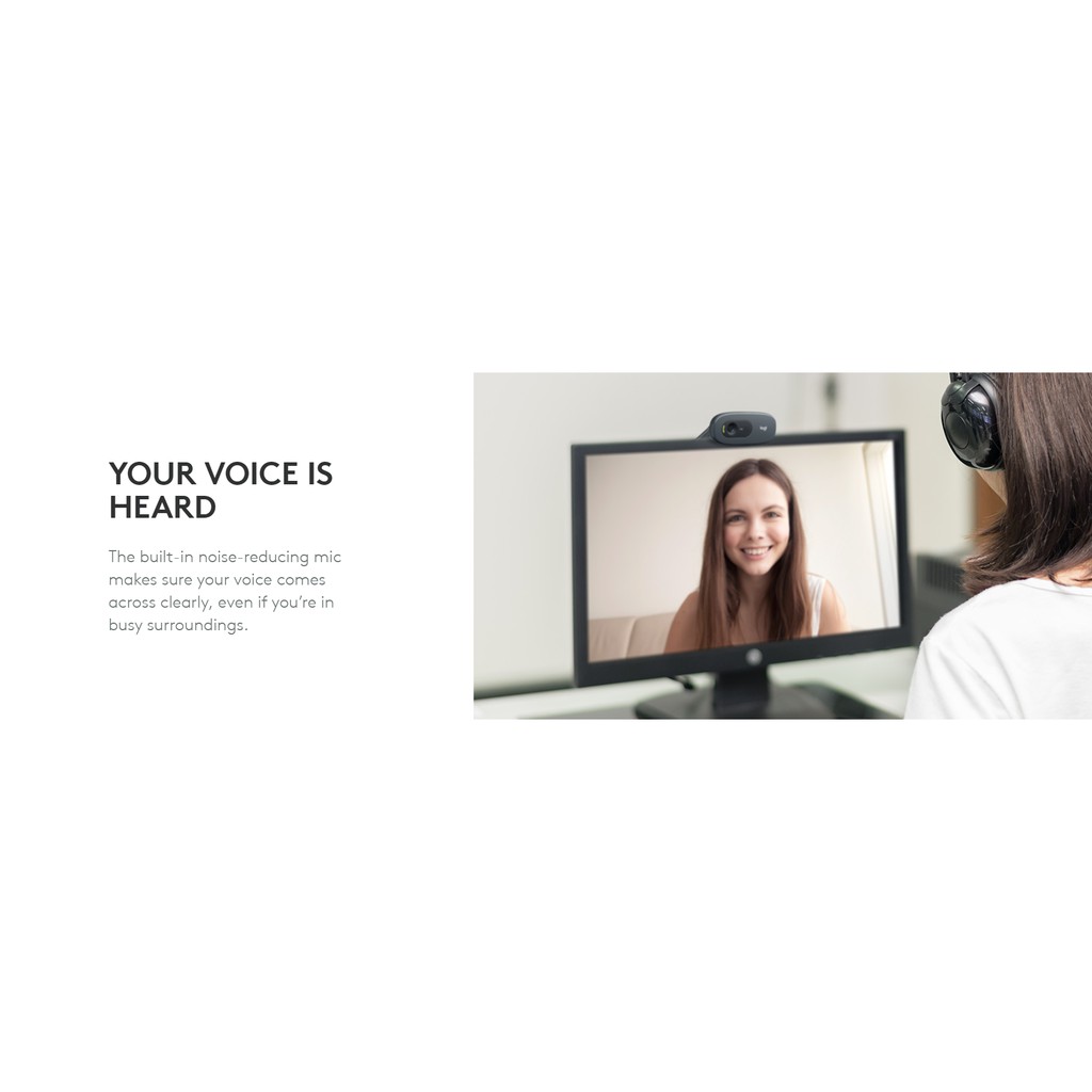 Webcam Logitech C270 - Hỗ trợ gọi video chất lượng HD 720P ( Mới, Bảo Hành 12 Tháng ) | BigBuy360 - bigbuy360.vn