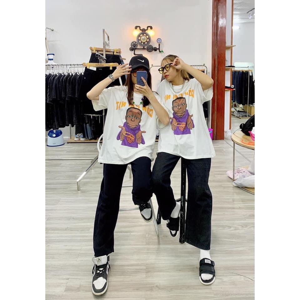 FORM TO SIÊU RẺ] Áo phông tay lỡ in Còn cái nịt_Áo thun form rộng hot trend (2 màu)