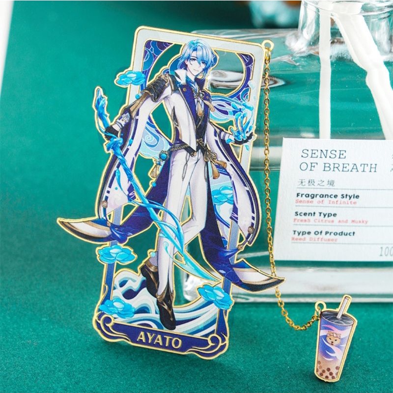 Bookmark kim loại genshin impact venti xiao tartaglia hutao zhongli