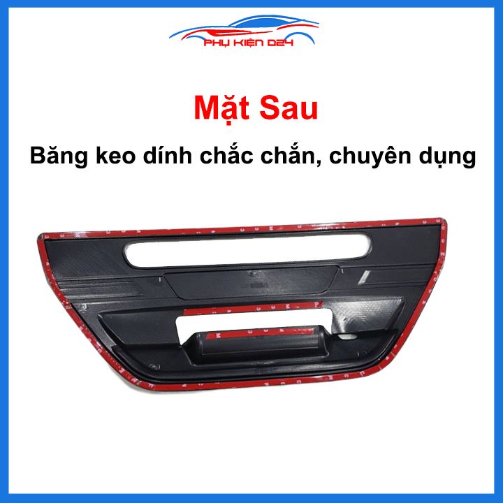 Ốp tay mở cốp mạ Hilux Revo 2016-2017-2018-2019-2020-2021 hai màu đen bạc (mạ crom) trang trí xe chống va đập hiệu quả