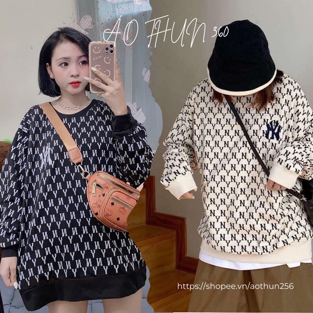 Áo sweater nữ dài tay form rộng YI01 unisex basic 2 màu trắng đen nam nữ, áo nỉ nữ thu đông dài tay chất nỉ đẹp