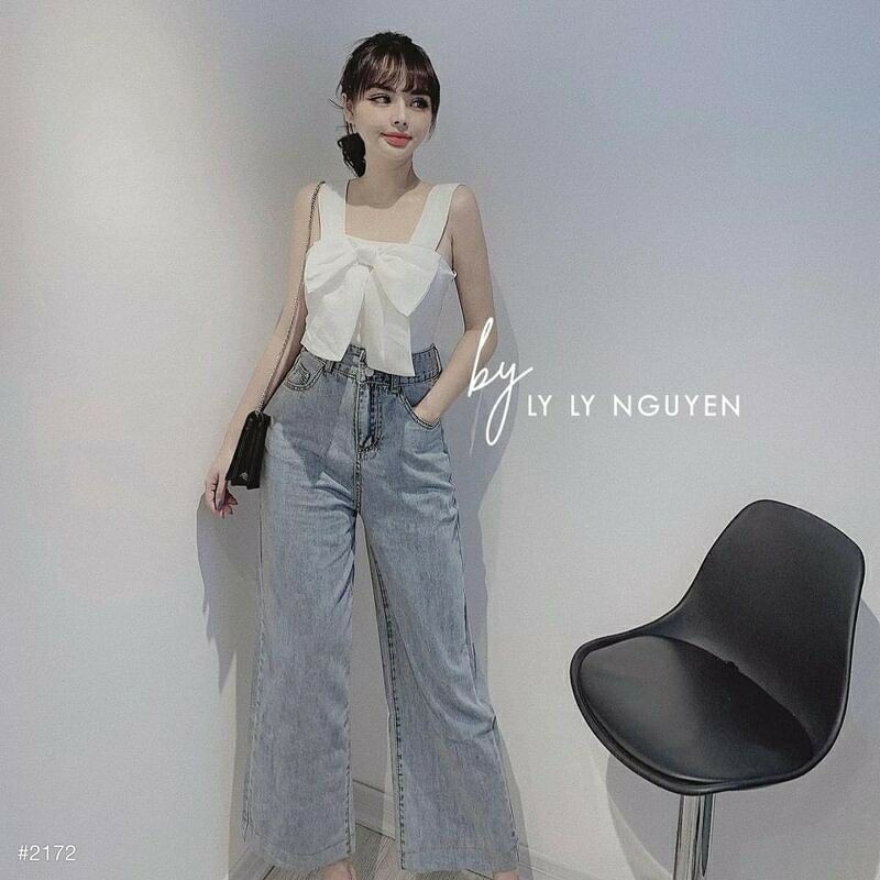 Áo sát nách dây bảng bự phối nơ to cao cấp