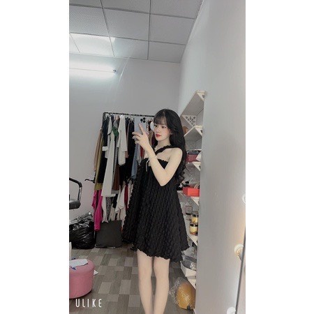 ĐẦM XỐP 2 DÂY CHÉO NGỰC CỔ YẾM CỰC KÌ SANG CHẢNH