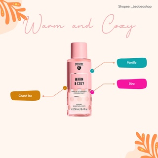 Xịt thơm bodymist Victoria’s Secret Pink Warm and Cozy - 250ml