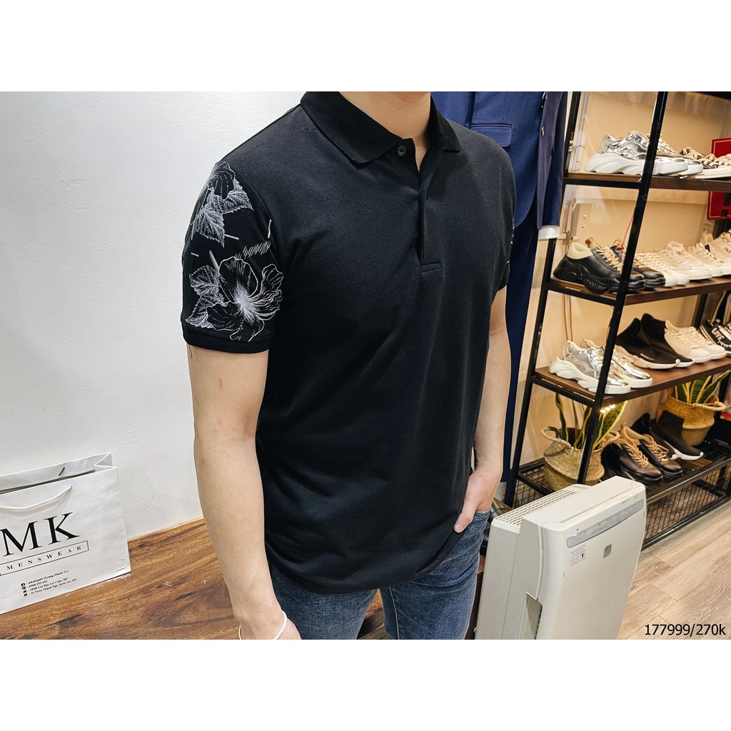 Polo cải tay hoạ tiết hoa to