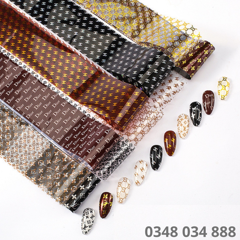 Foil dán móng logo các thương hiệu nổi tiếng