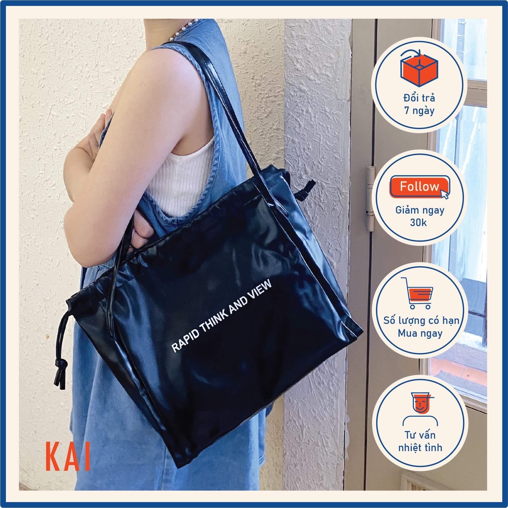 Túi xách nữ KAI đeo chéo kẹp nách đeo vai đi học, đi chơi tote da dễ phối đồ thời trang nữ cao cấp