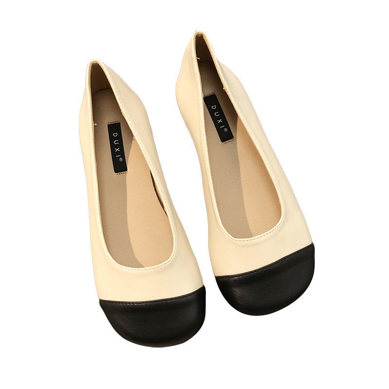 Giày Búp Bê Da Mềm Mũi Tròn Size 35-40 2 Kiểu Thời Trang Cho Bạn Gái