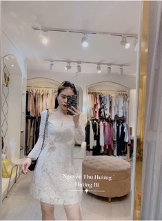 Váy ren trắng tiểu thư