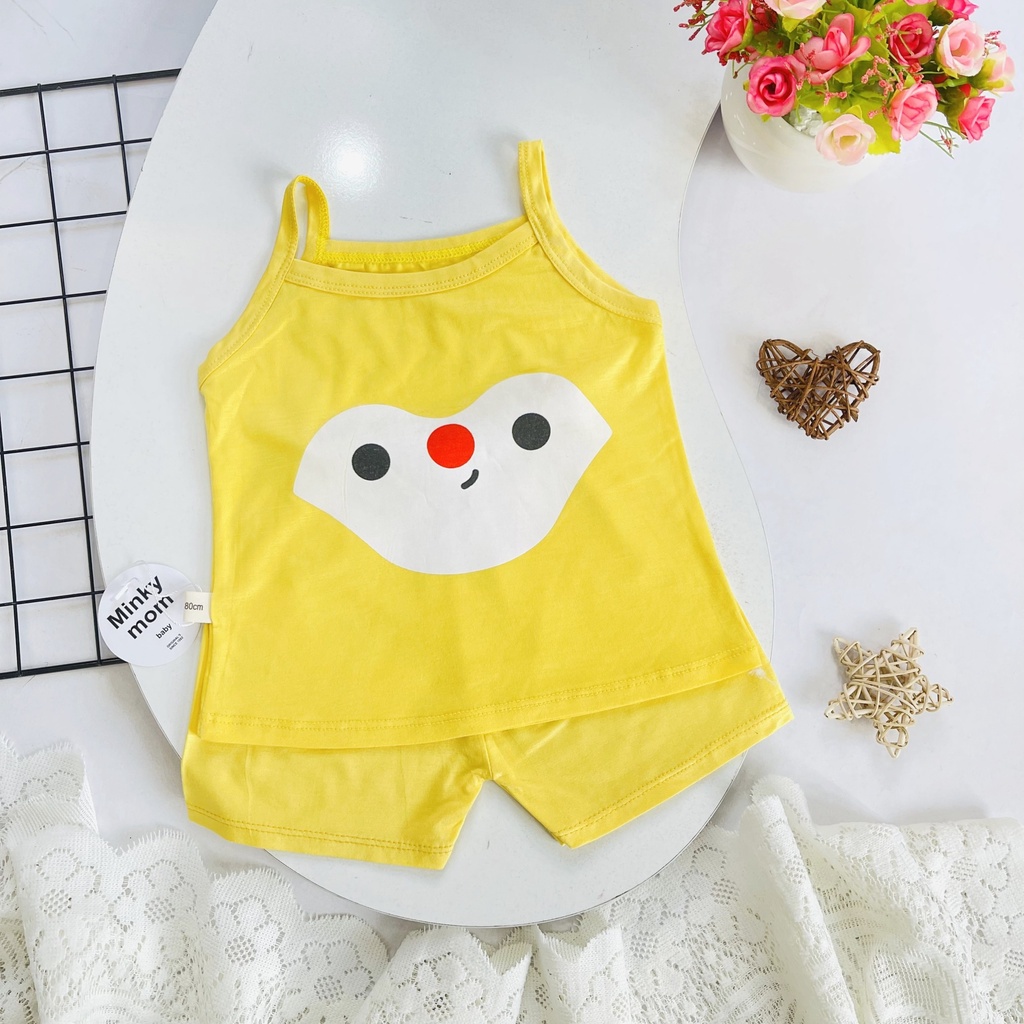 Bộ 2 Dây Bé Gái Minky Mom Sài Gòn Chất Thun Lạnh In Hình Ngực, Bộ Dây Cho Bé Gái Mặc Hè - AN.KID