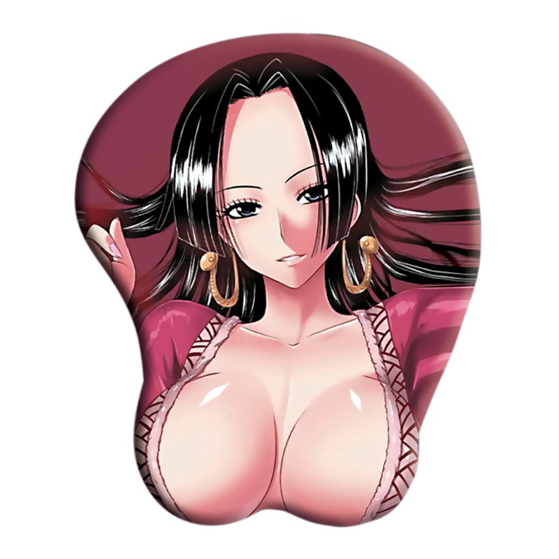 LIDU1  New Creative Cartoon Anime 3D Sexy Chest Silicone Mouse Pad Wrist Rest Support