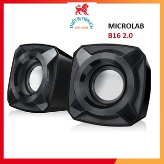 Loa Microlab B16 2.0 công suất 5W màu đen thiết kế nhỏ gọn - Bảo hành chính hãng 12 tháng