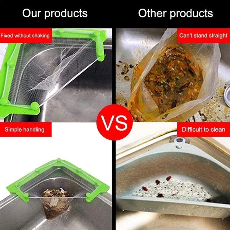 1 bộ rổ tam giác treo bồn rửa chén