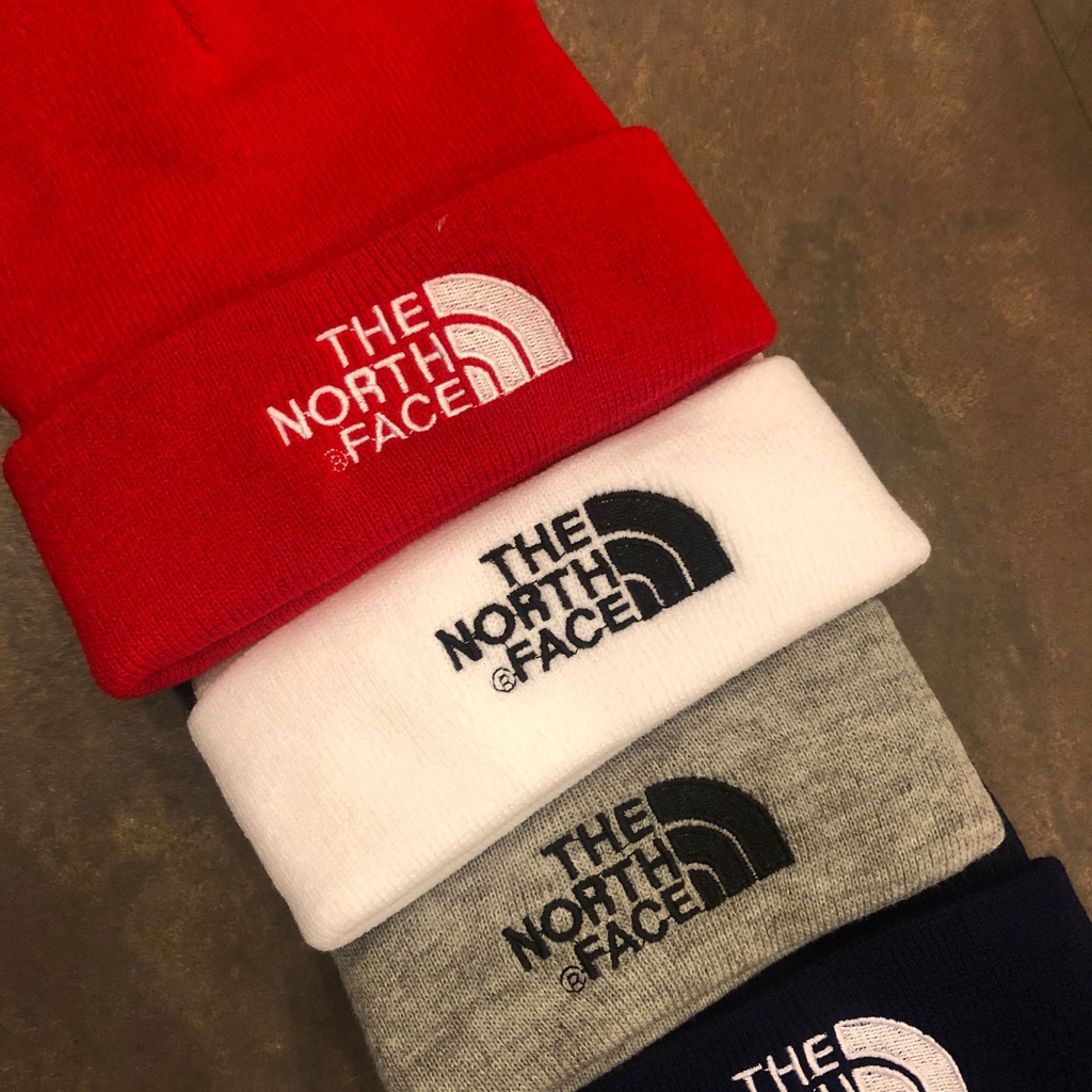 Mũ Len Thêu Chữ the north face Phong Cách Hàn Quốc Thời Trang Mùa Đông Cho Nữ # 1