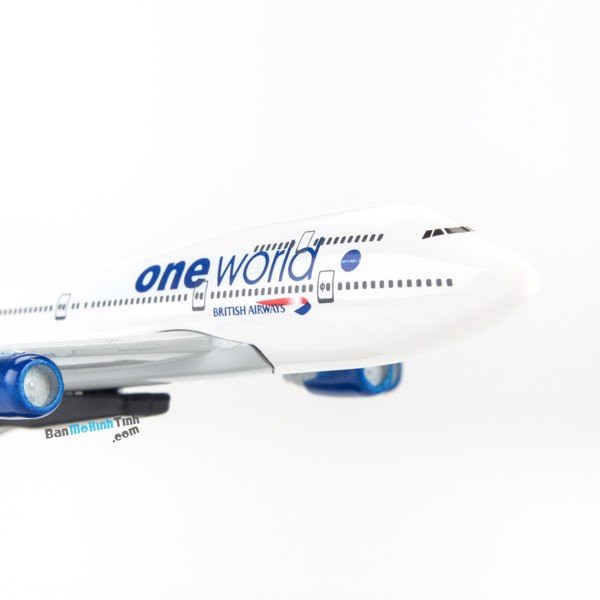 Mô hình máy bay One World British Airways Boeing B747 16cm Everfly