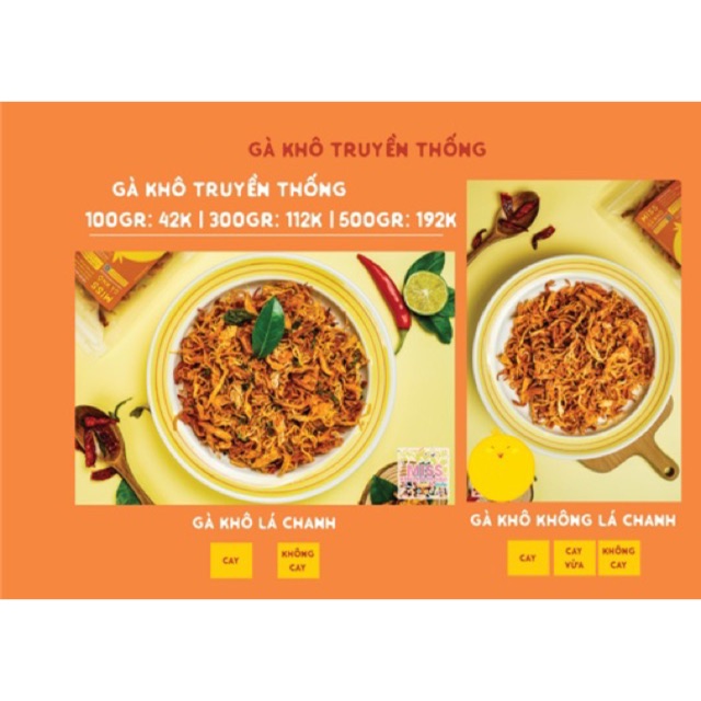 KHÔ GÀ LÁ CHANH - 100GR - Cay/Không cay - Miss gà khô | BigBuy360 - bigbuy360.vn