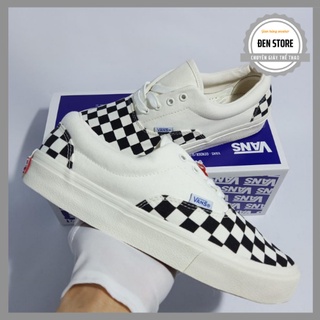 Giày vans caro buộc dây, giày vans buộc dây hàng cao cấp full box + bill - đen store