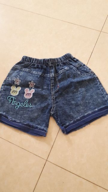 Quần short jean bé gái cá tính size 18-25kg