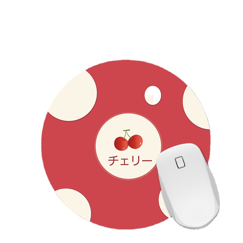 1 Miếng Lót Chuột Máy Tính Hình Tròn In Hình Thú Hoạt Hình Dễ Thương