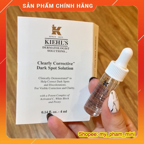 Serum dưỡng trắng giảm thâm nám Kiehls Clearly Corrective Dark Spot Solutiont 4ml