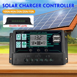 Bộ Điều Khiển Sạc Năng Lượng Mặt Trời 10-100a 12v 24v 2 Cổng Usb