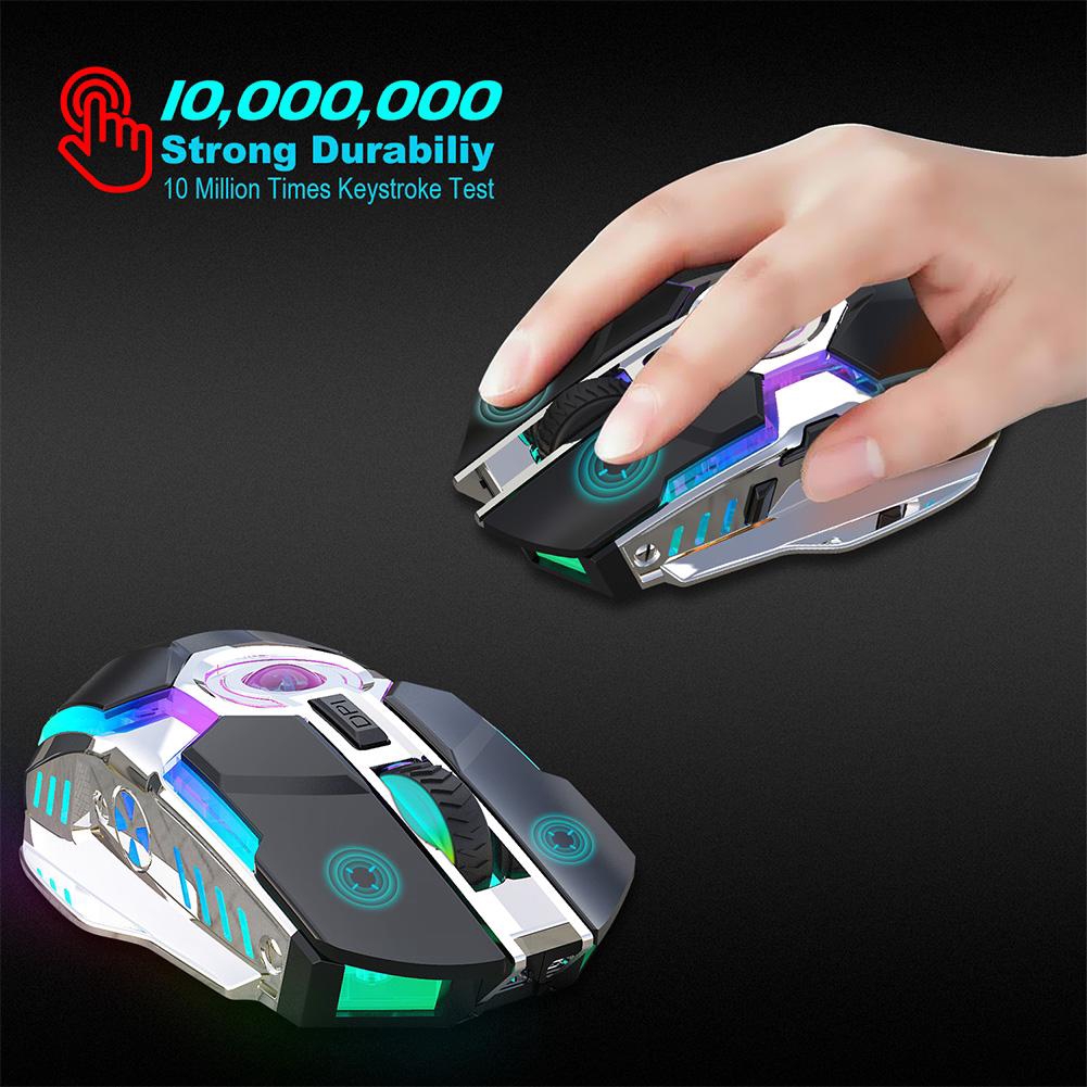 Chuột gaming ZERODATE T30 kết nối không dây 2.4Ghz dùng pin sạc tiện lợi tích hợp LED nhiều màu sắc