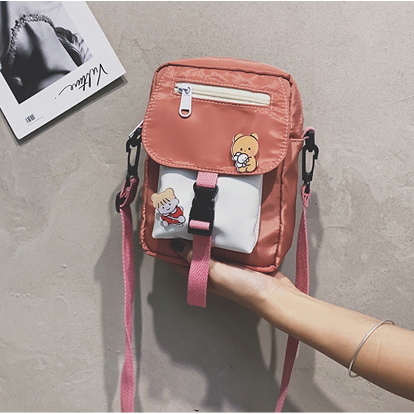 Túi vải dù dọc có khóa ngang, túi đeo chéo tote vải B | BigBuy360 - bigbuy360.vn