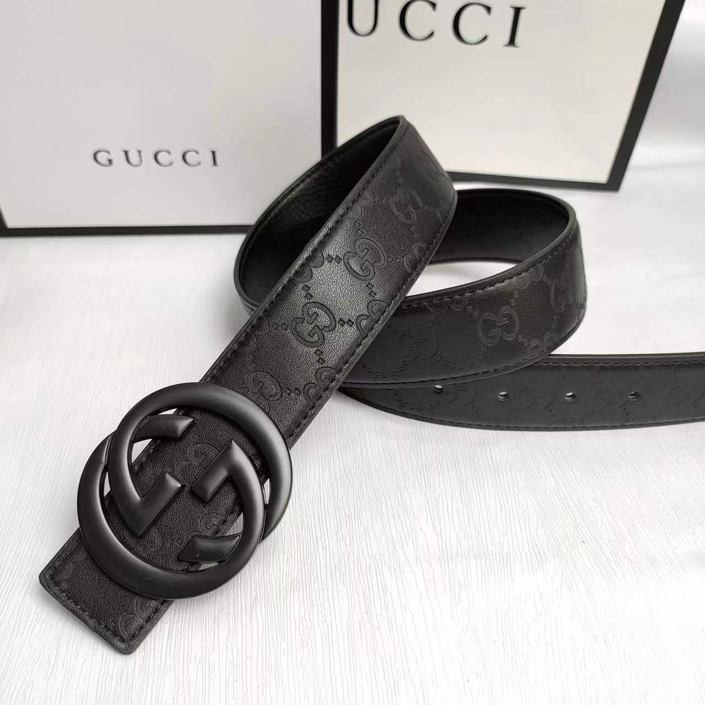 Ezir Thắt Lưng Da Hai Khóa Họa Tiết gucci Thời Trang Công Sở Cho Nam