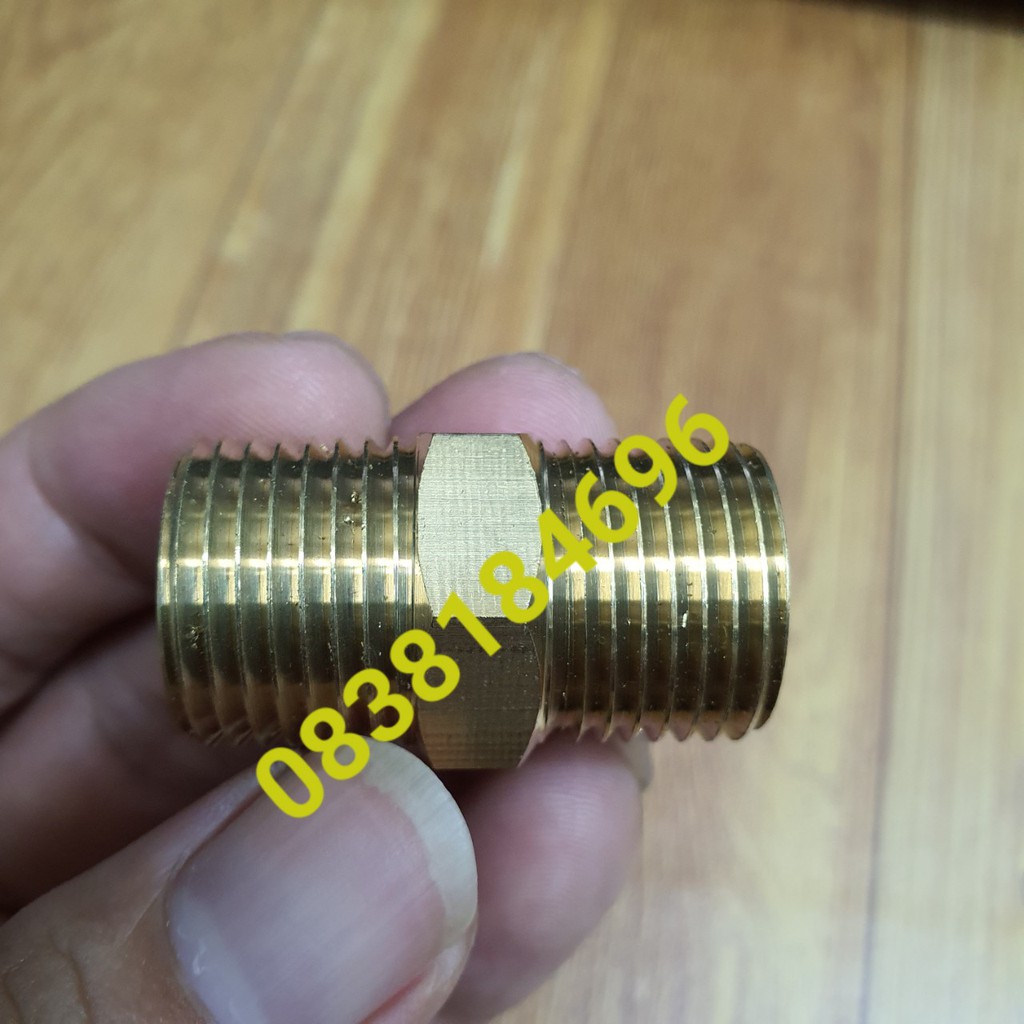 Ren trong ren ngoài (Brass Adaptor female to male) - Bằng đồng. Ren, răng trong răng ngoài, ren ngoài 21mm, 27mm Lơ