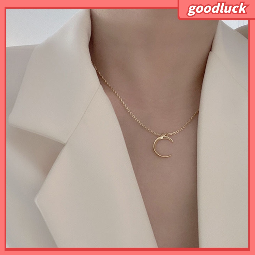 Dây Chuyền Nữ Chất Liệu Hợp Kim Hình Mặt Trăng Đơn Giản