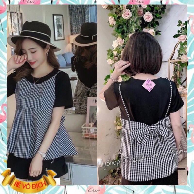 bộ bầu giả yếm cực xinh chất đũi hàn cao cấp siêu mềm siêu mát💕thấm hút mồ hôi💕bộ bầu sau sinh mùa hè free size 43~68kg