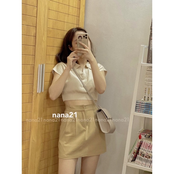 Áo len croptop polo | BigBuy360 - bigbuy360.vn