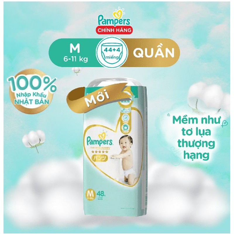 Tã Quần/Dán Pampers Nội Địa Nhật Bản M48/L38/XL36/NB70/S64/M52/L42