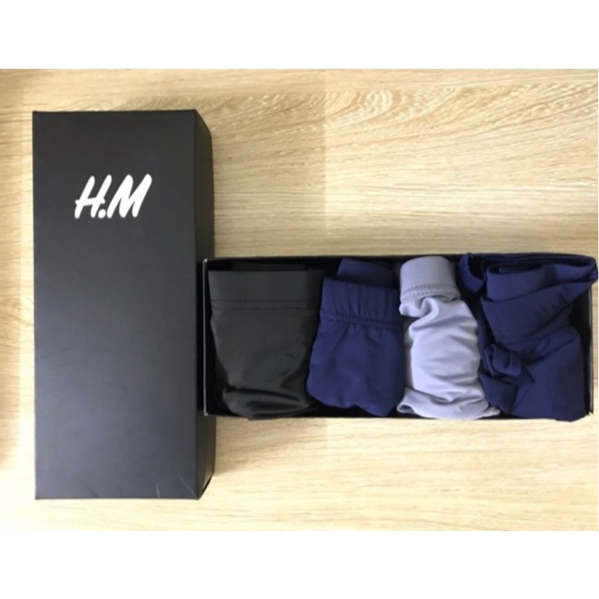 HỘP 4 Quần lót đùi nam thun lạnh su đúc mỏng không đường may xuất nhật LOTNAM13