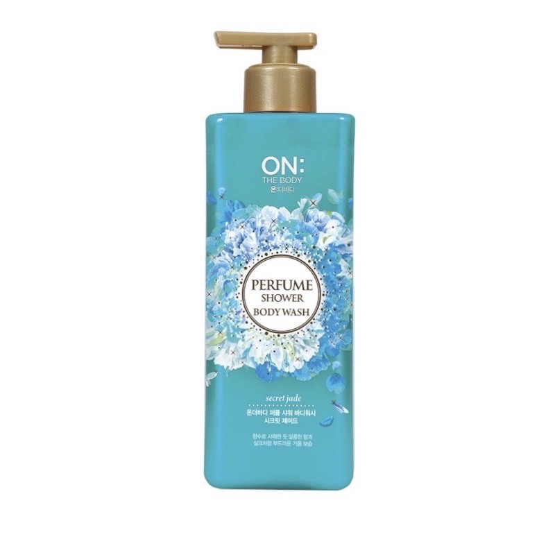 SỮA TẮM HƯƠNG NƯỚC HOA CAO CẤP ON THE BODY 500G mầu xanh