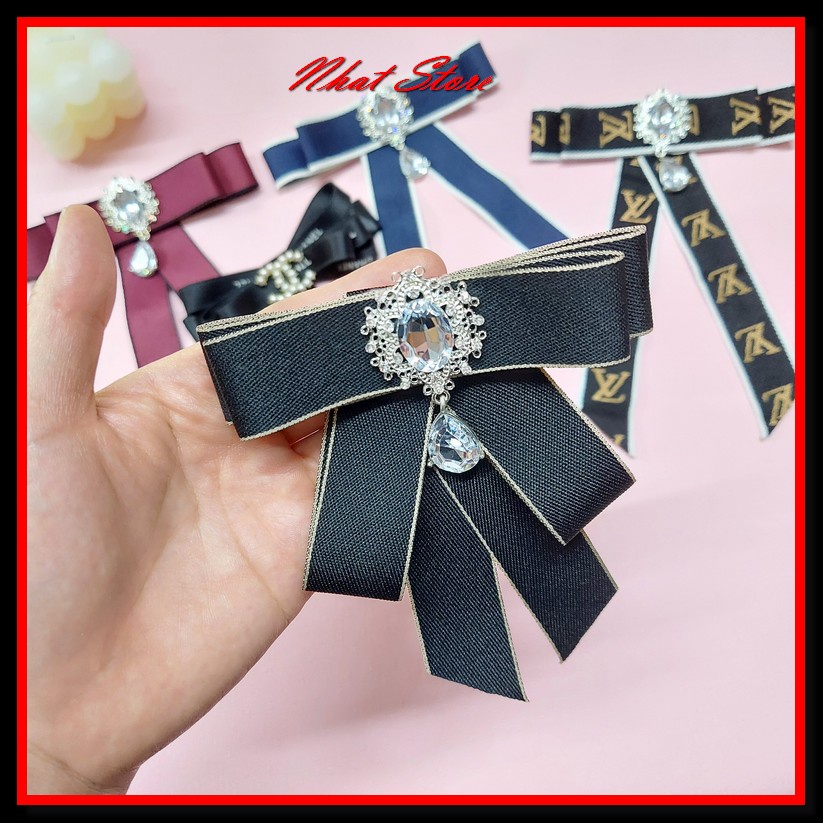 Tag Nơ Cài Áo Cao Cấp, Cài Cổ Áo, Cài Váy Đầm Cho Nữ Phong Cách Hàn Quốc Xinh Xắn (Có Video Thật) - HAM01