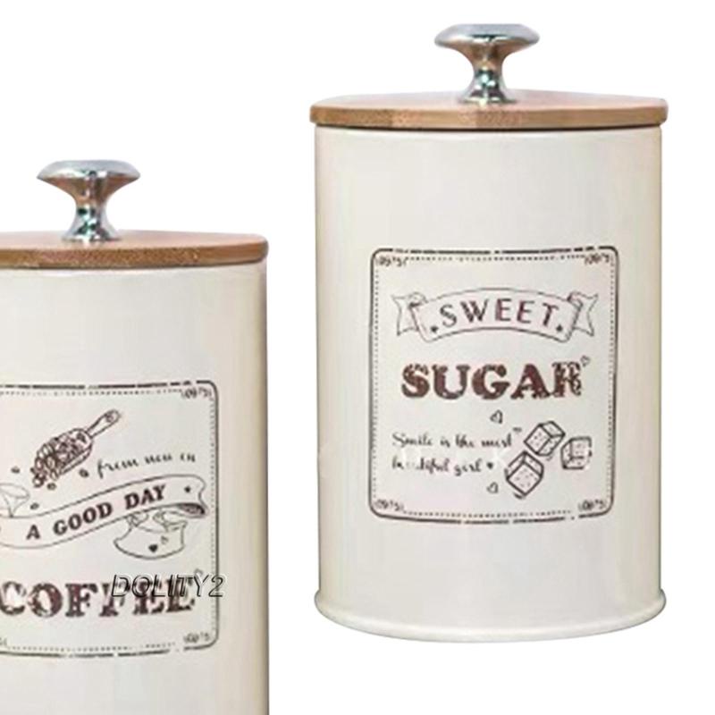 Set 3 Hũ Đựng Đường / Trà / Cà Phê Có Nắp Đậy Dùng Cho Nhà Bếp