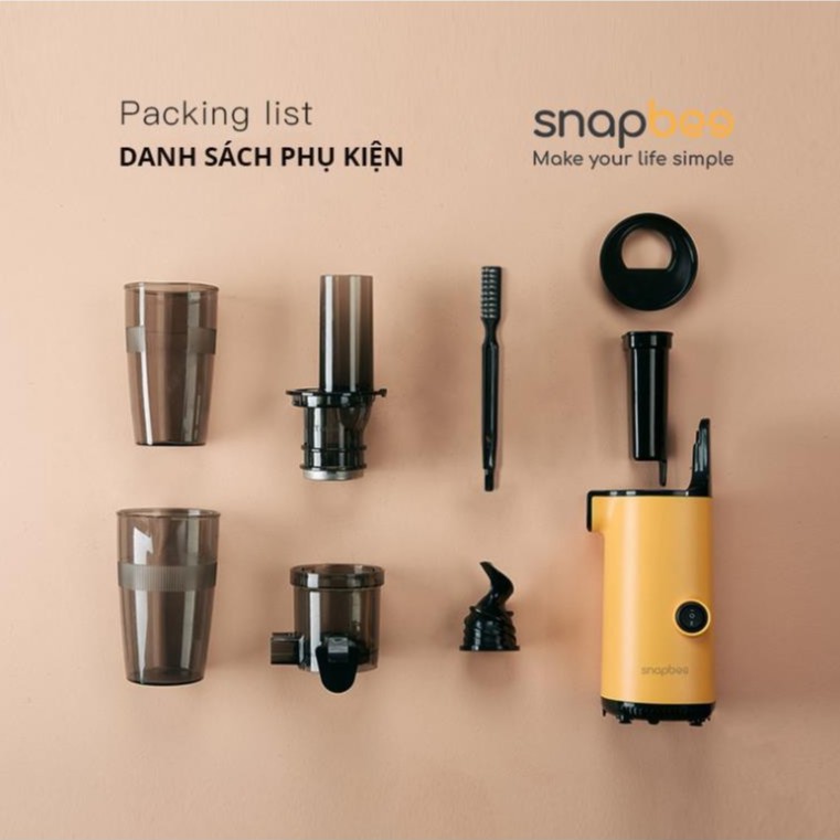 Máy Ép Chậm SNAPBEE SK-202VN 🔥CHÍNH HÃNG - BH 12 THÁNG🔥 Máy Ép Trái Cây Siêu Kiệt Bã - Ép Nhanh- Nhỏ Gọn - Dễ Vệ Sinh