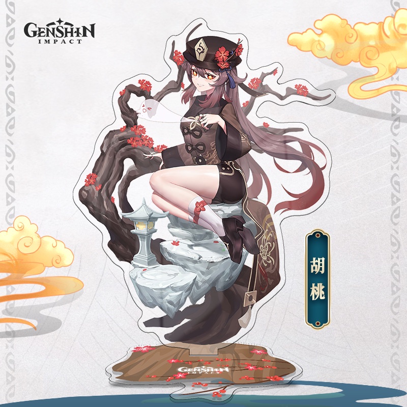 Mô hình standee HUTAO - GENSHIN IMPACT in hình tượng mica anime chibi trang trí trưng bày