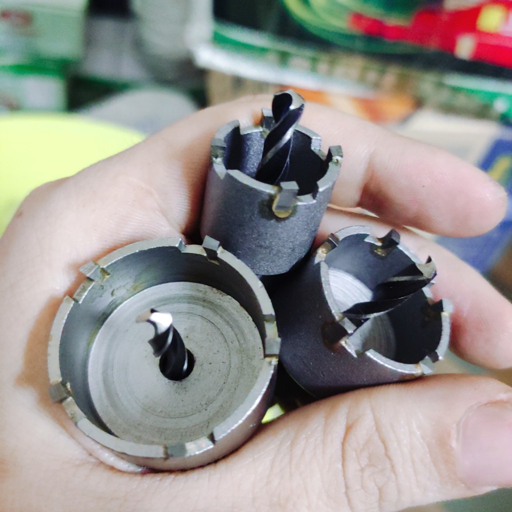 Mũi khoét inox 48 , khoét sắt, nhôm, tôn, đầu hợp kim, mũi khoét kim loại 48mm, hàng phổ thông