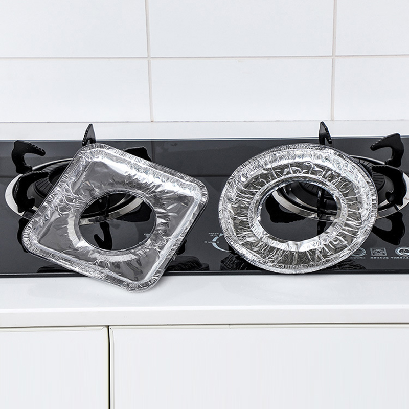 Set 10 Miếng Lót Bếp Ga Làm Từ Foil Nhôm Có Thể Tái Sử Dụng | BigBuy360 - bigbuy360.vn