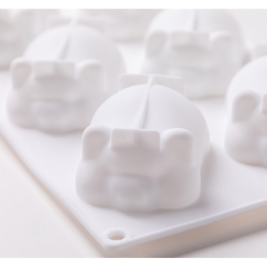 Khuôn silicone làm bánh đá viên DIY tạo hình con heo 6 ngăn cho nhà bếp
