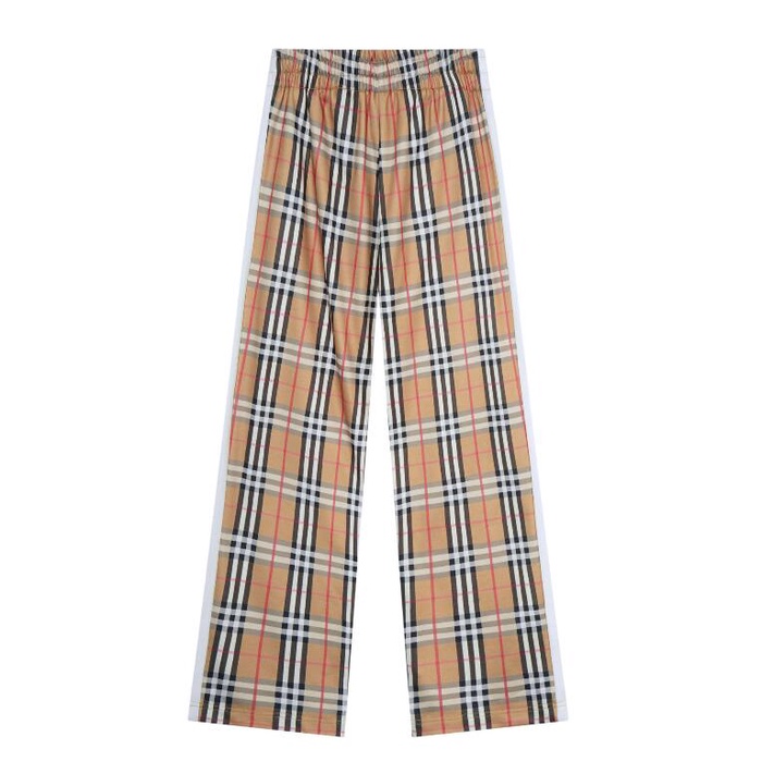Quần Dài Cotton Họa Tiết Sọc Caro Trắng Đen Thời Trang Cho Nam Và Nữ