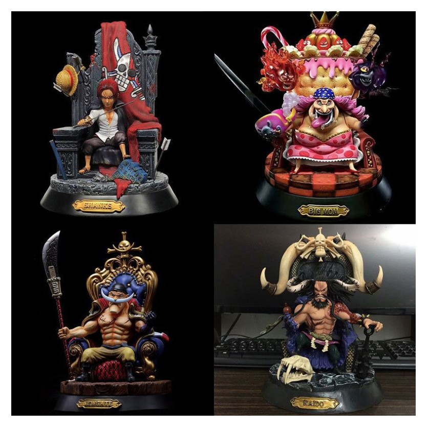 (Sẵn VN) Mô hình One Piece Tứ Hoàng Kaido , Shanks , Big mom , Râu trắng ngồi ghế cao 26cm - One Piece - Truy tìm kho bá