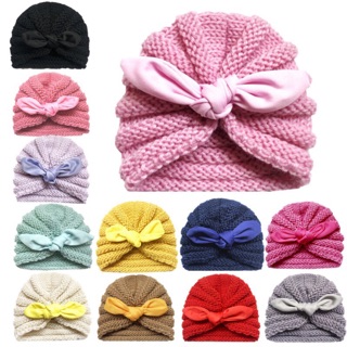 Mũ len turban cho bé gái