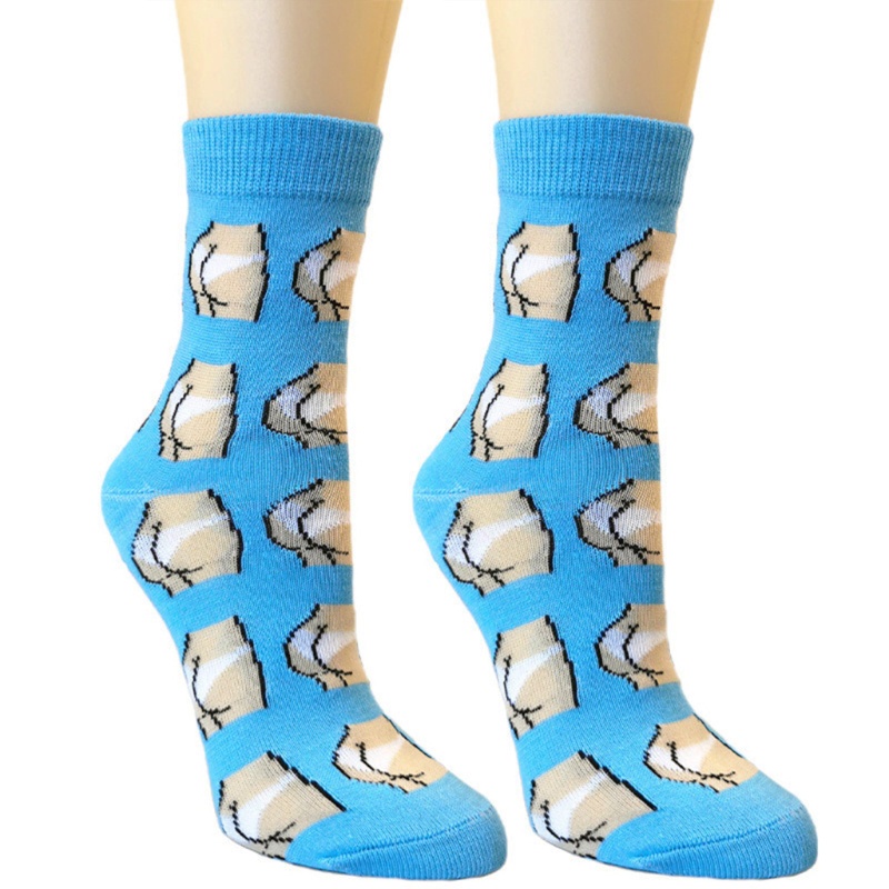 Xiangbao Vớ Unisex In Họa Tiết Mông Ngực Nhiều Màu Sắc Vui Nhộn Mới Lạ Dành Cho Người Lớn