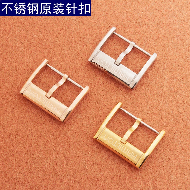 8-7✈Hamilton Khóa Đồng Hồ Bằng Thép Không Gỉ Trơn 18 20mm