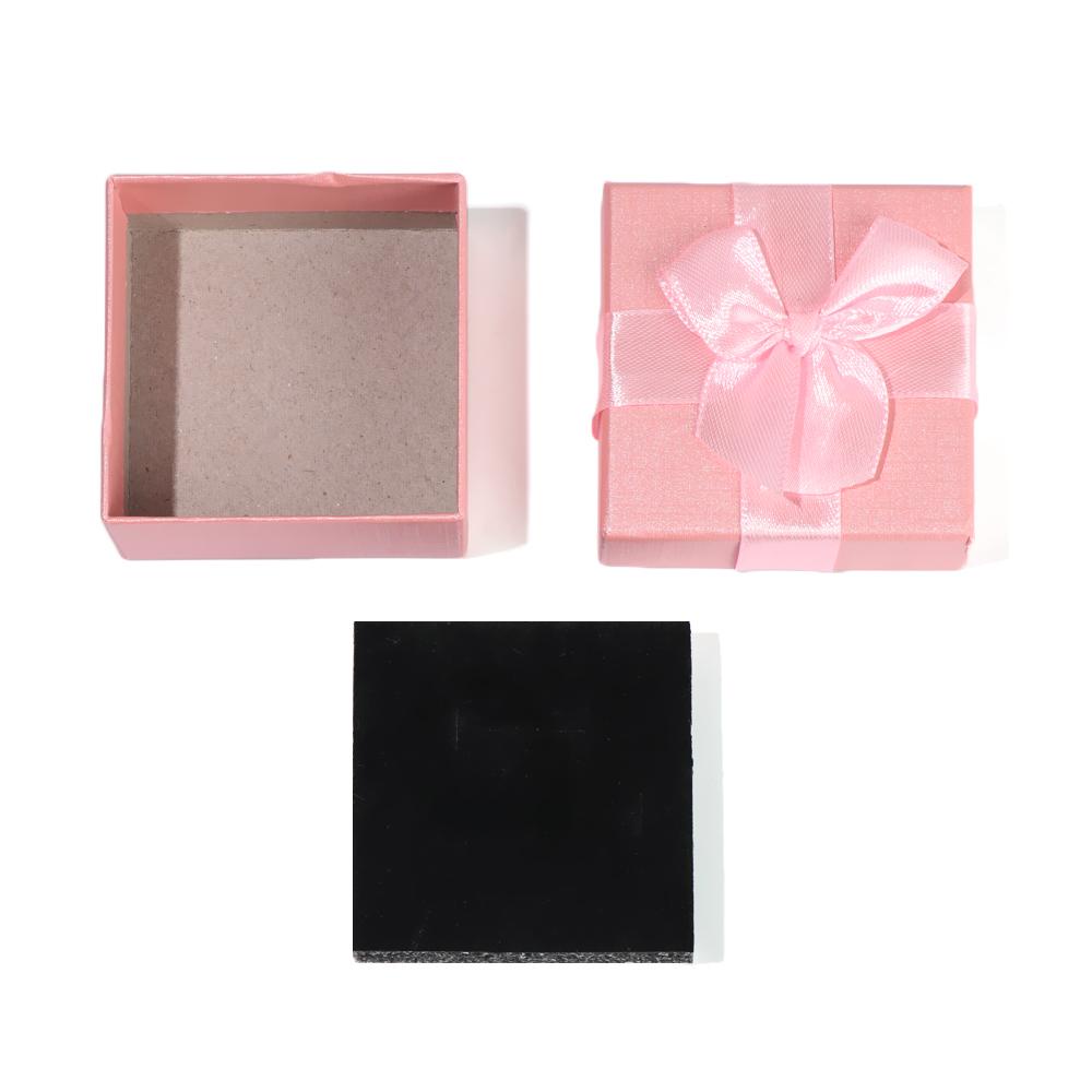 LEILY 1 Hộp Quà Đựng Trang Sức Hình Vuông Bằng Giấy